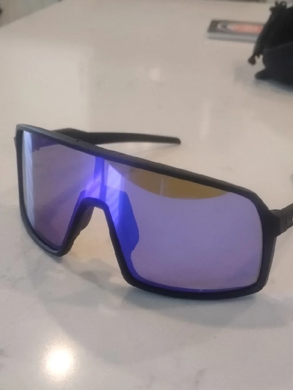 Oakley Sutro Sunglasses with Purple-Blue Mirror Lens